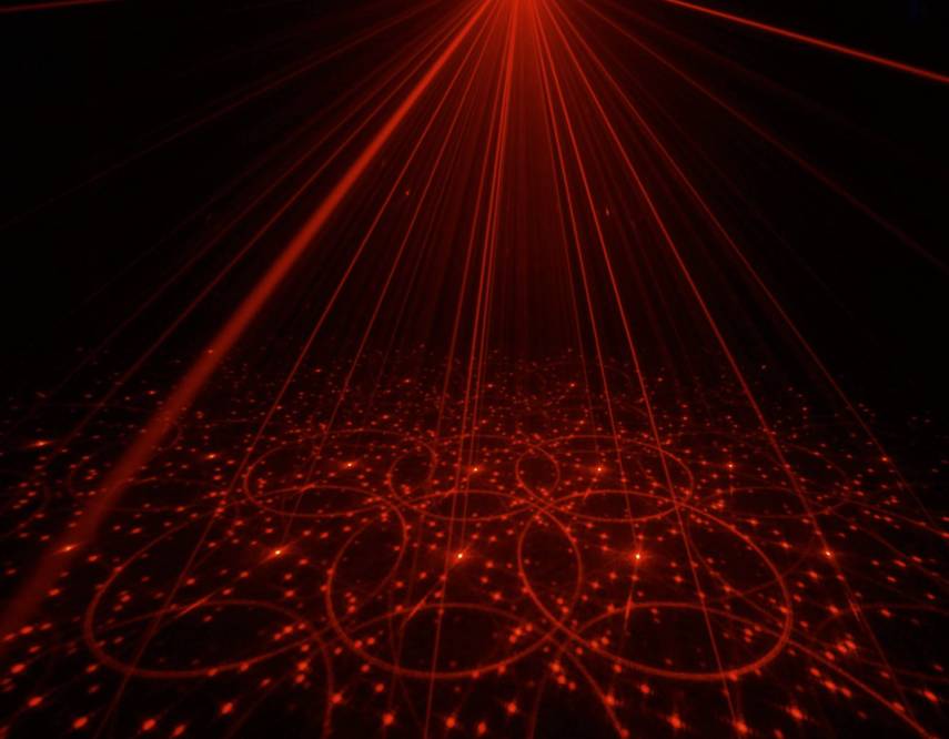 Red Laser Dance Floor Lighting