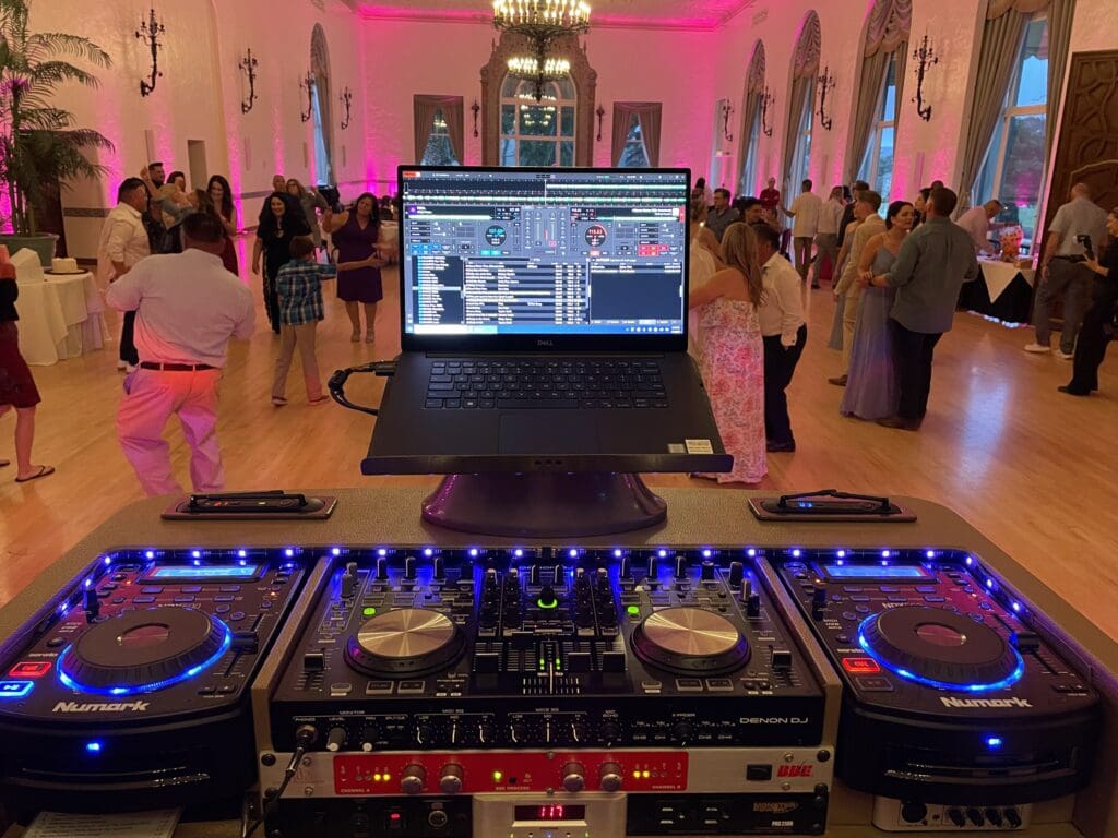 DJ Enterprises Mobile Disc Jockey Supreme Sound System | Monterey California Wedding DJs | Pink Up-lighting | DJ sound system | Local wedding DJs in Monterey CA