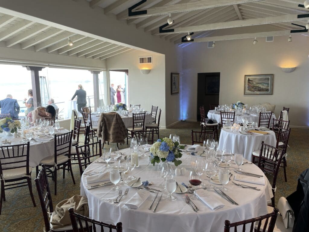 MPCC Beach House ballroom | Wedding DJs in Pebble Beach, California. | Beach wedding ceremony | Local Pebble Beach Wedding DJs | Monterey Wedding DJs | LGBTQ+ wedding DJs | LGBTQ+ weddings in Pebble Beach, CA. | DJ Justin Warwick, DJ Enterprises Mobile Disc Jockey | Pebble Beach Wedding Entertainment