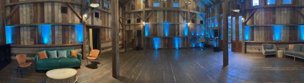 DJ and Up lighting @ Waterfall Lodge in Ben Lomond, California by DJ Warwick with DJ Enterprises Mobile Disc Jockey