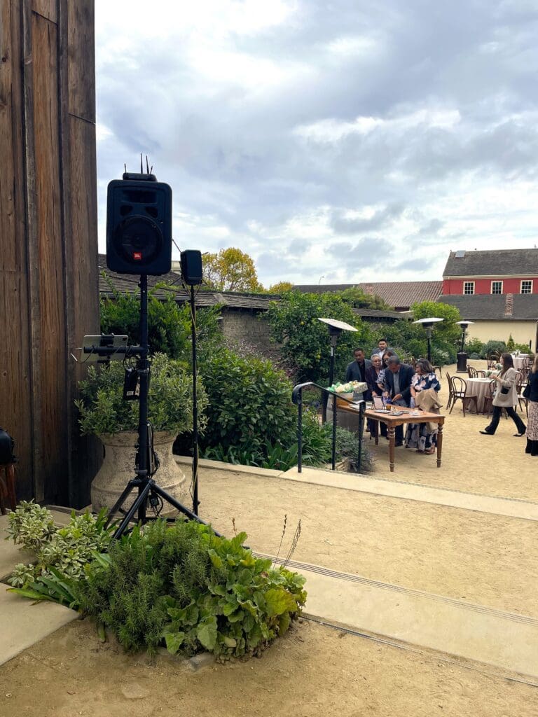 The Barns at Cooper Molera in downtown Monterey, California. Monterey wedding DJ Justin Warwick of DJ Enterprises Mobile Disc Jockey. Rustic Barn Wedding Venue | Monterey wedding venues | wedding DJs in Monterey, CA | The best local wedding DJ in Monterey | destination wedding DJ | the Barns at Cooper Molera wedding DJ | preferred vendors Barns at Cooper Molera