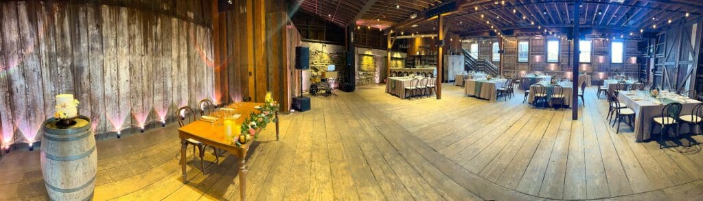 The Barns at Cooper Molera in downtown Monterey, California. Monterey wedding DJ Justin Warwick of DJ Enterprises Mobile Disc Jockey. Rustic Barn Wedding Venue | Monterey wedding venues | wedding DJs in Monterey, CA | The best local wedding DJ in Monterey | destination wedding DJ | the Barns at Cooper Molera wedding DJ | preferred vendors Barns at Cooper Molera