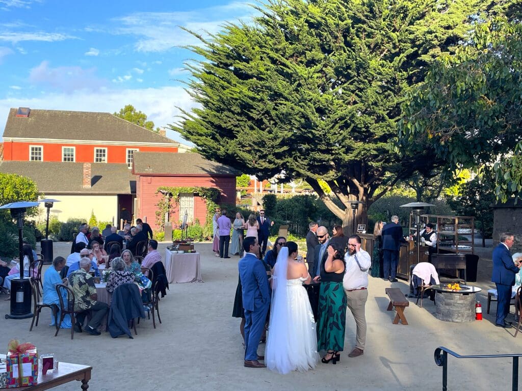 The Barns at Cooper Molera in downtown Monterey, California. Monterey wedding DJ Justin Warwick of DJ Enterprises Mobile Disc Jockey. Rustic Barn Wedding Venue | Monterey wedding venues | wedding DJs in Monterey, CA | The best local wedding DJ in Monterey | destination wedding DJ | the Barns at Cooper Molera wedding DJ | preferred vendors Barns at Cooper Molera