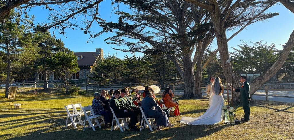 Intimate micro-wedding ceremony