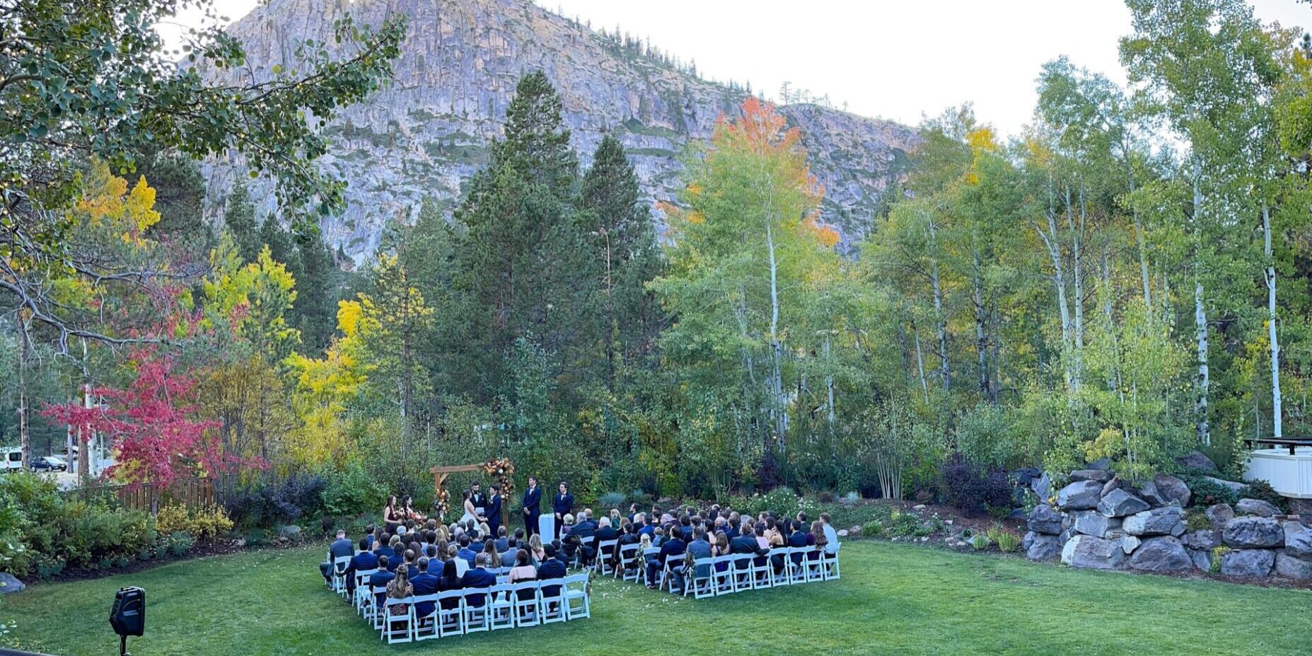 Palisades Tahoe Wedding Ceremony | Outdoor wedding | Wedding timeline | wedding planning | wedding DJs near Monterey, California |